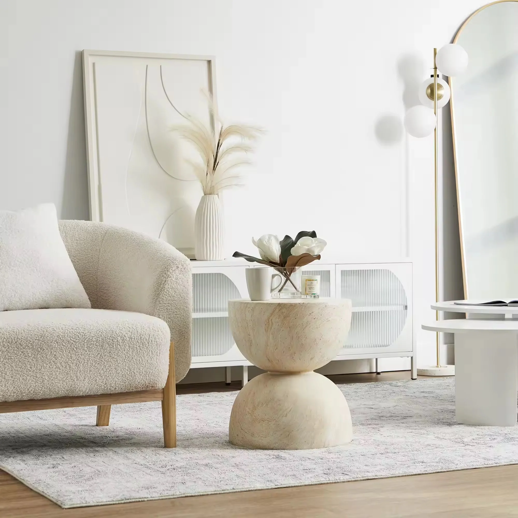 Ivory Drift Side Table